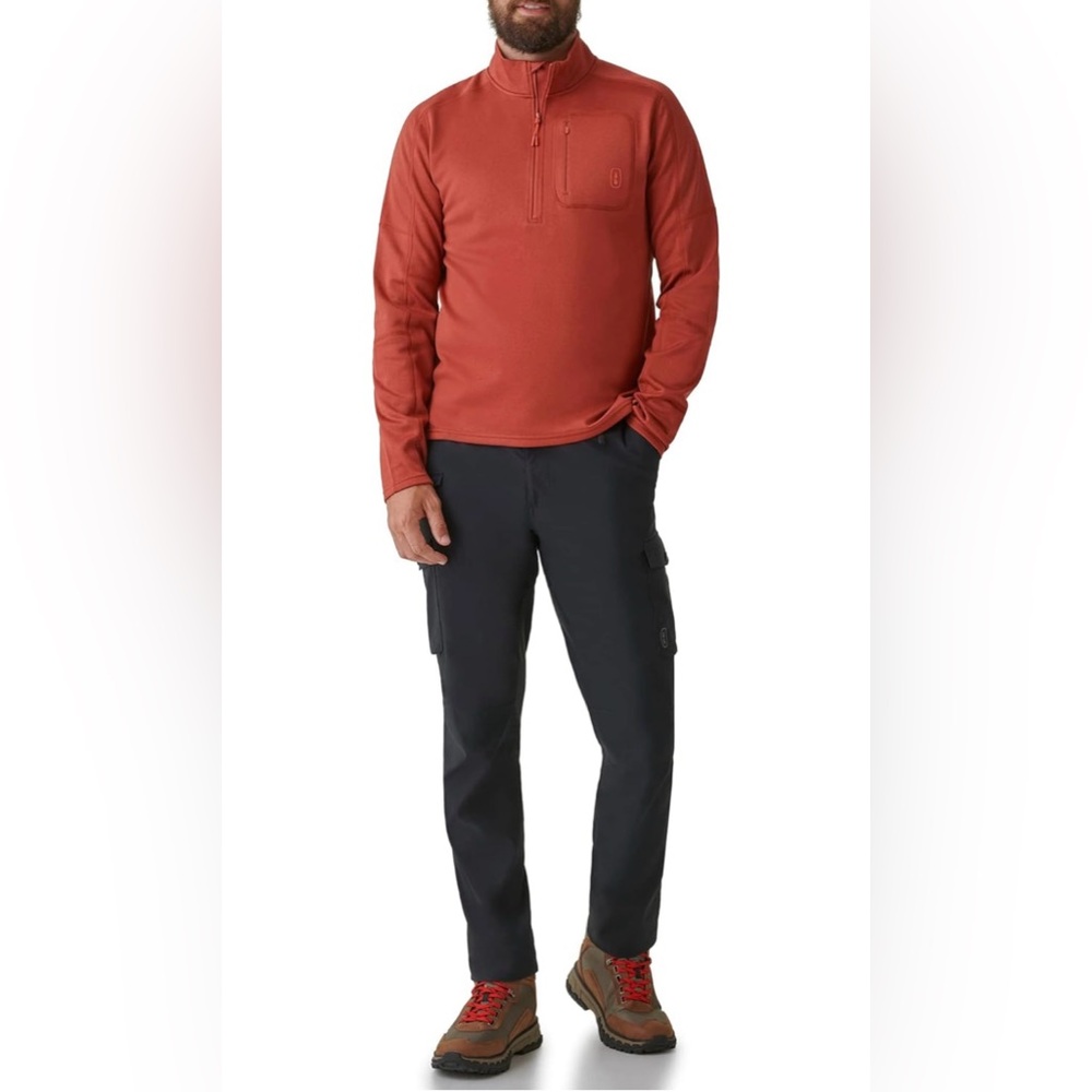 Bass Outdoor Men’s Quarter Zip Button Pocket Zip Pocket Pullover, XL - Picture 3 of 10